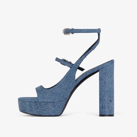 BNIB Givenchy Voyou Platform Denim Sandals - 39 - Picture 4 of 13
